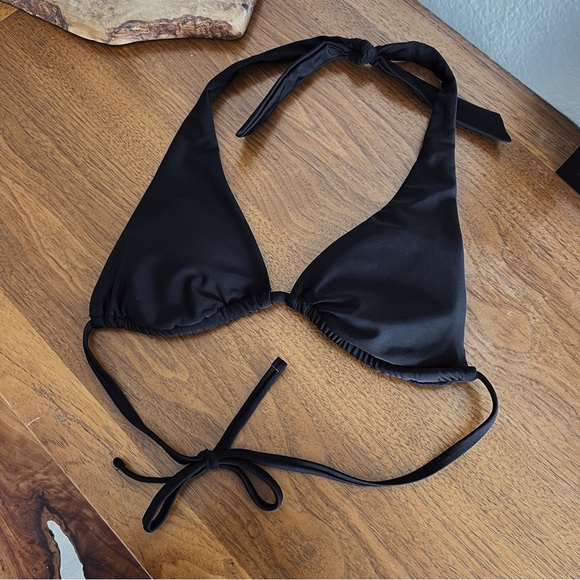 BLACK HALTER BIKINI TOP #0329 - Picture 2 of 6